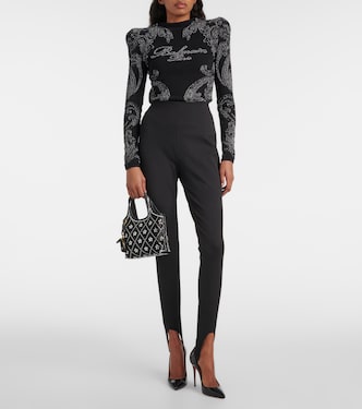 Top in jersey di misto cotone paisley | Balmain