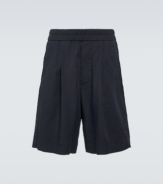 Bermudas de mezcla de algodón plisadas | Giorgio Armani