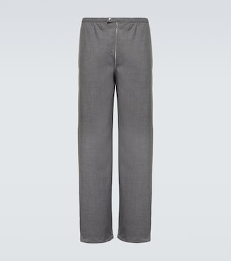 Virgin wool straight pants | Prada