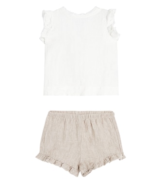 Bébé – Set chemise et short en lin | Il Gufo