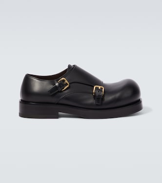 Helium leather monk strap shoes | Bottega Veneta