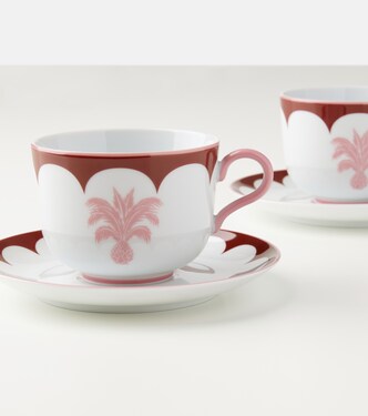 Jaipur set of 2 teacups and saucers | Aquazzura Casa