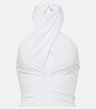 Kai smocked cotton crop top | Staud