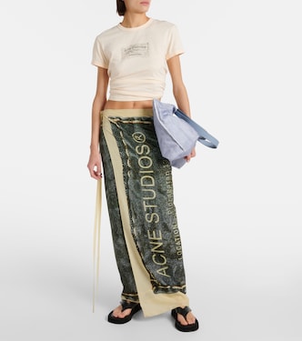 Camiseta de jersey de algodón con logo | Acne Studios