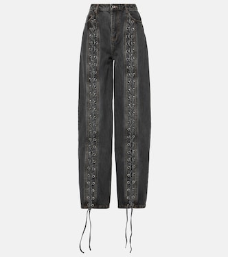 Lace-detail cotton wide-leg jeans | Rotate