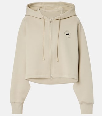 Cropped cotton-blend hoodie | Adidas by Stella McCartney