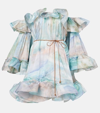 Illuminate Flounce ruffled silk minidress | Zimmermann