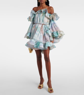Minikleid Illuminate Flounce aus Seide | Zimmermann