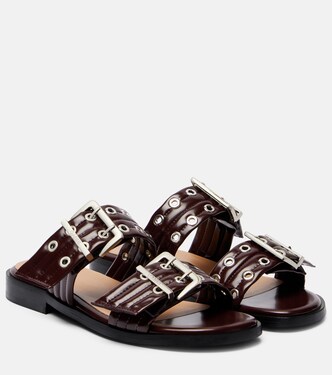 Faux leather sandals | Ganni