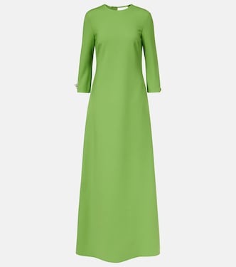 Embellished open-back wool-blend kaftan | Oscar de la Renta