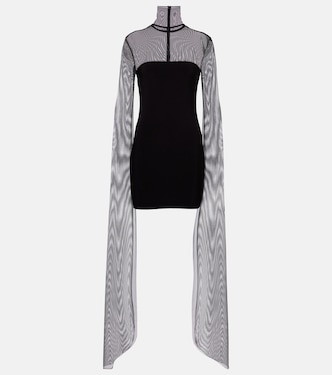 Minikleid aus Jersey und Mesh | Norma Kamali