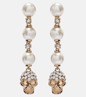 Crystal-embellished drop earrings | McQueen