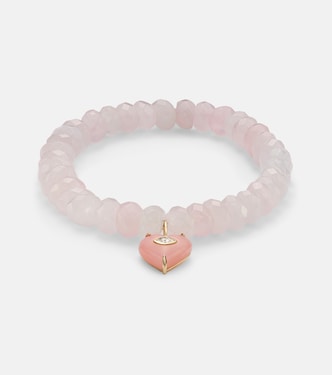 14kt gold bracelet with opal and diamond | Sydney Evan