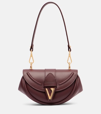 Virtus Small leather shoulder bag | Versace