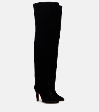 Elsa 100 velvet over-the-knee boots | Paris Texas