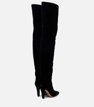 Elsa 100 velvet over-the-knee boots | Paris Texas