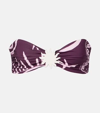 Maple printed bandeau bikini top | Cala de la Cruz