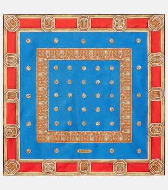 Sciarpa in twill di seta con stampa | Versace