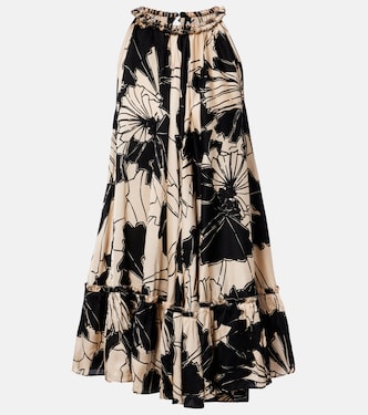 فستان قصير هالتر بطبعات ورود Cleo | Poupette St Barth