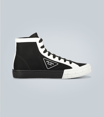 Wheel high-top sneakers with logo | Prada