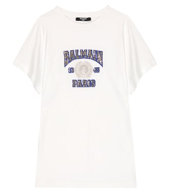 Camiseta de algodón con logo | Balmain Kids