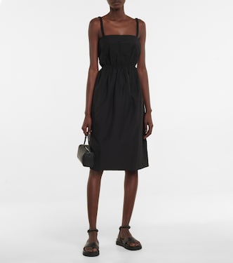 Robe midi Sky en coton mélangé | Deveaux New York