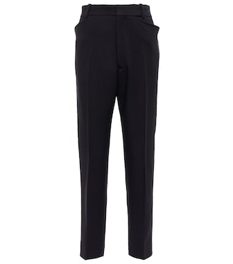 High-rise virgin wool cropped pants | Maison Margiela