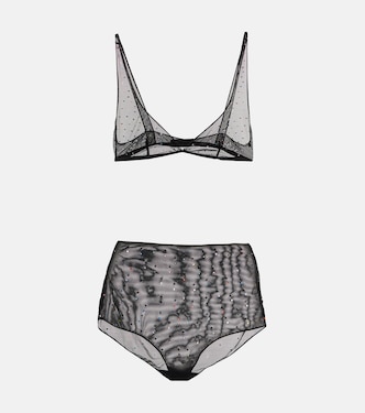 Reggiseno e slip con cristalli | Oséree