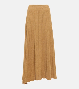 Ribbed-knit cotton-blend skirt | Tory Burch