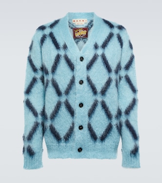 Intarsia mohair-blend cardigan | Marni