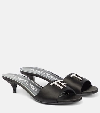 Mules in raso con decorazioni | Tom Ford
