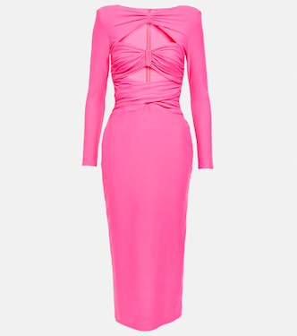Cutout jersey midi dress | Self-Portrait