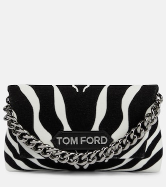 Label Mini velvet shoulder bag | Tom Ford