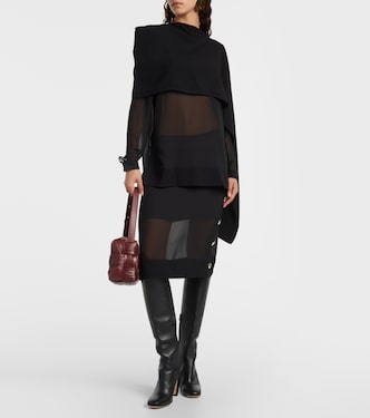 Falda midi de chifón técnico | Proenza Schouler