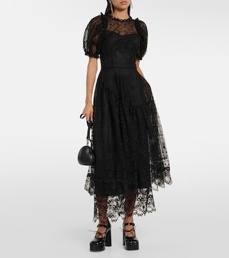 Vestido midi de encaje | Simone Rocha