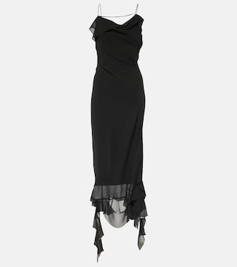 Vestido midi asimétrico con volantes | Acne Studios