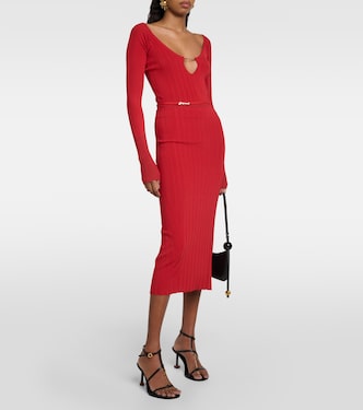 La Jupe Pralu knitted midi skirt | Jacquemus