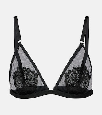Top bralette in mesh con pizzo | Dolce&Gabbana