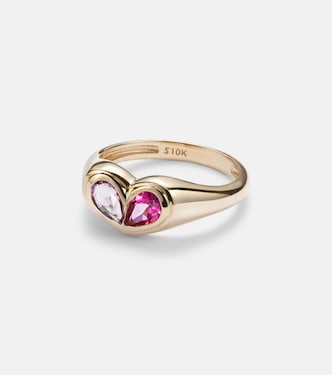 Ring Lavender Haze aus 10kt Gelbgold mit Amethyst und Topas | Stone and Strand