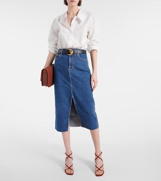 Gonna midi di jeans Victoria | Veronica Beard