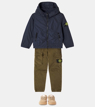 Compass ribbed-knit wool turtleneck sweater | Stone Island Junior