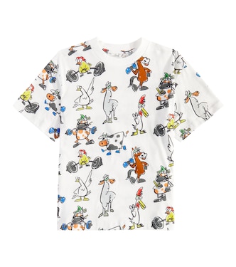 T-Shirt Doodle aus Baumwoll-Jersey | Stella McCartney Kids