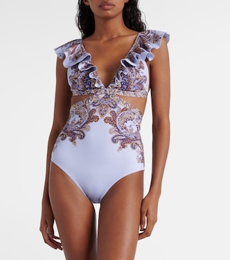 Costume intero Ottie Ruffle con cut-out | Zimmermann
