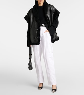 Chaleco Medilia de piel con borrego | Isabel Marant