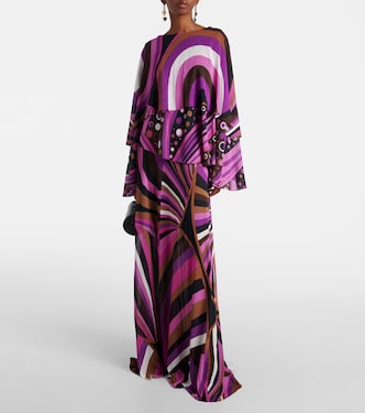 Vestido largo Iride de seda | Pucci