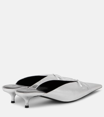Mules Knife Bow 40 in pelle metallizzata | Balenciaga