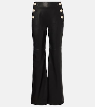 Sleek Statement leather flared pants | Dorothee Schumacher