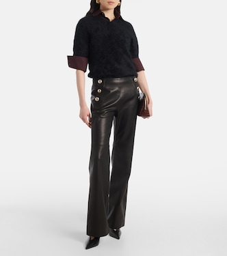 Sleek Statement leather flared pants | Dorothee Schumacher