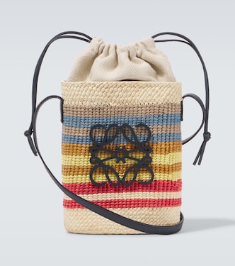Paula's Ibiza Anagram raffia bucket bag  | Loewe