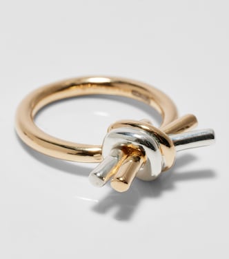Knot gold-plated sterling silver ring | Bottega Veneta